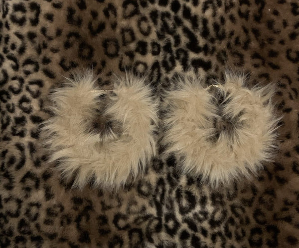 Jumbo Faux Fur Hoops