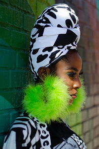 Lime Green Feathers