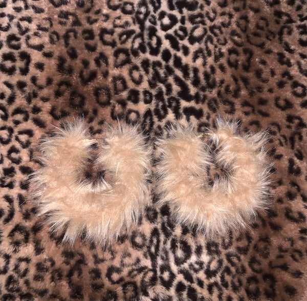 Jumbo Faux Fur Hoops