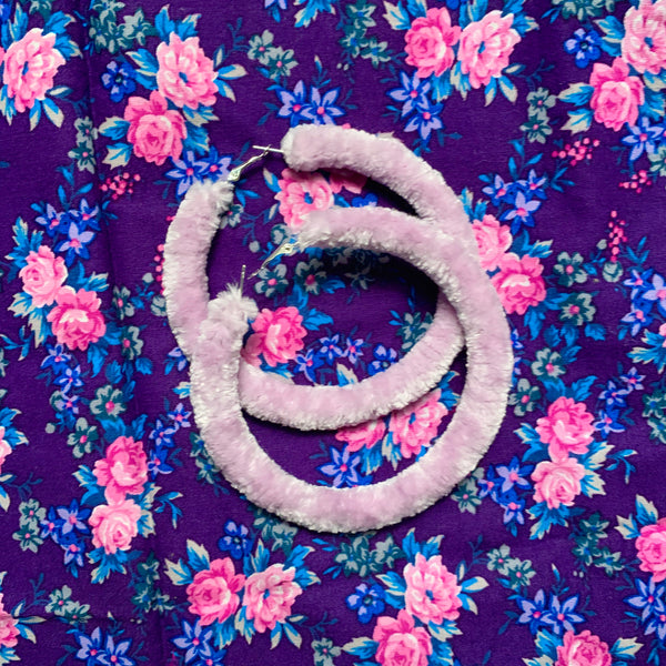 Velvet Lavender Hoops