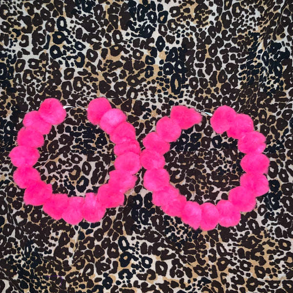 Hot Pink Poms