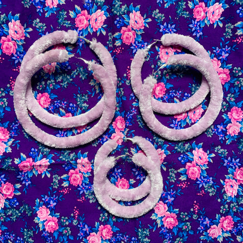 Velvet Lavender Hoops