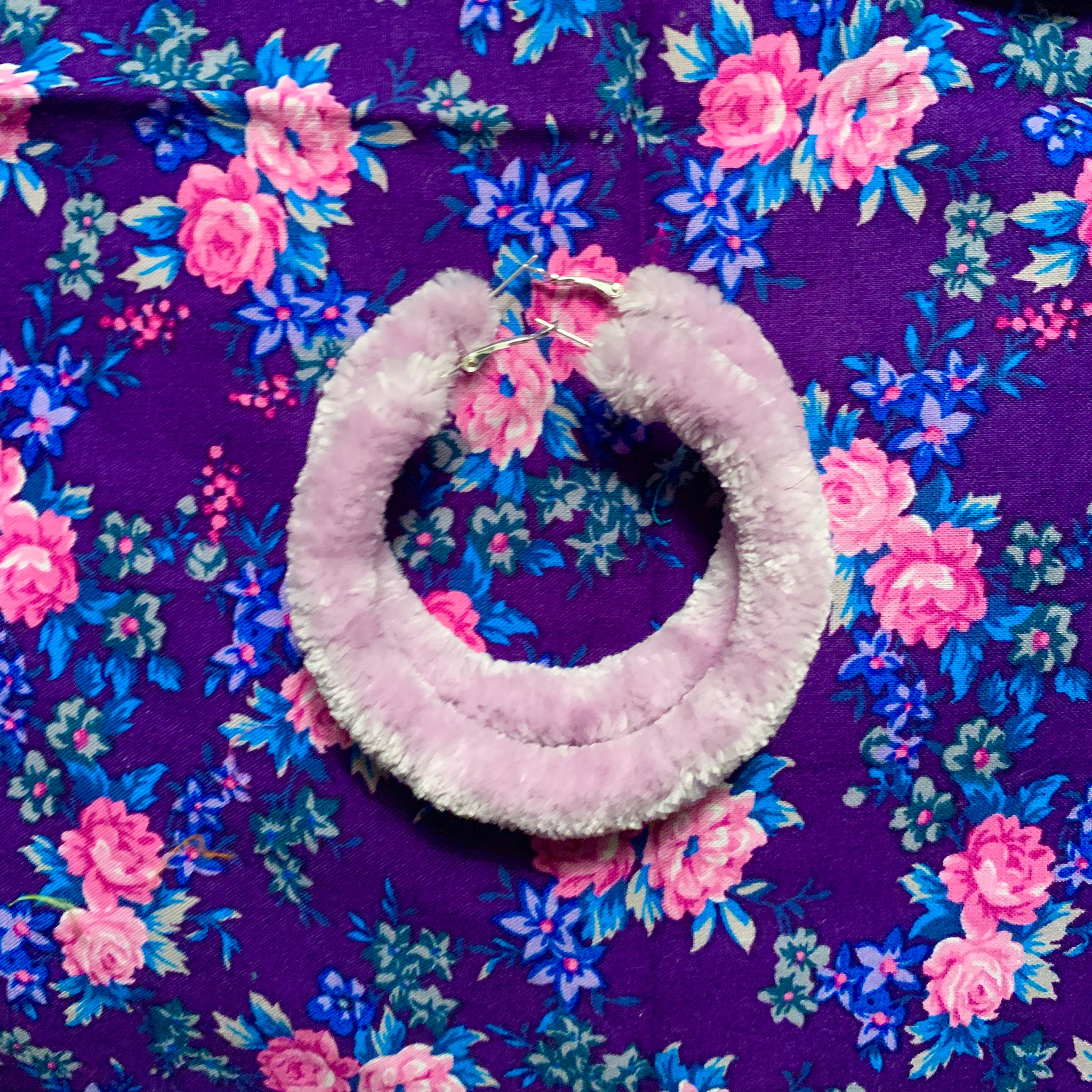 Velvet Lavender Hoops