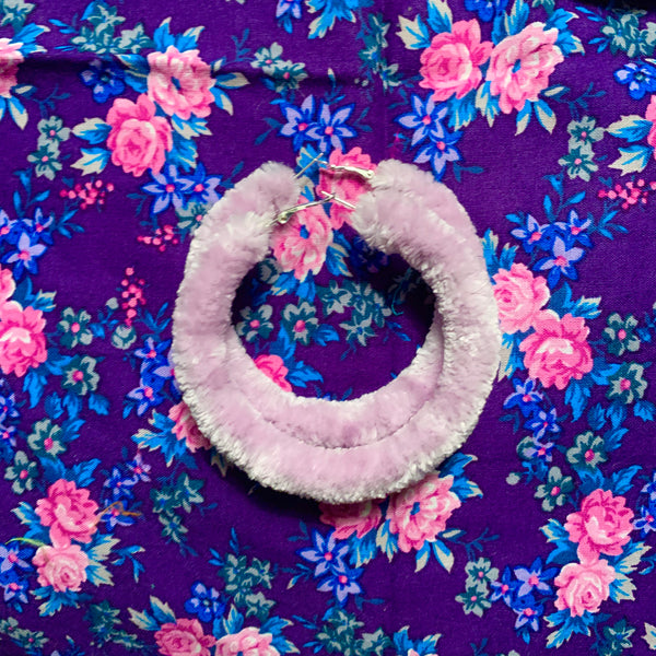 Velvet Lavender Hoops