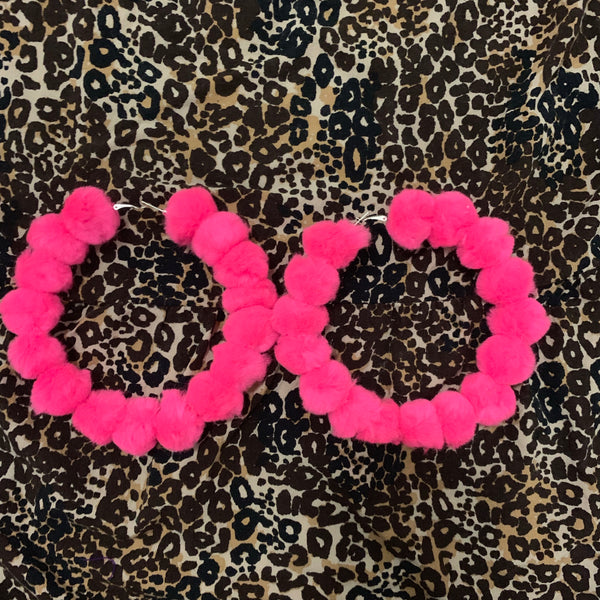 Hot Pink Poms